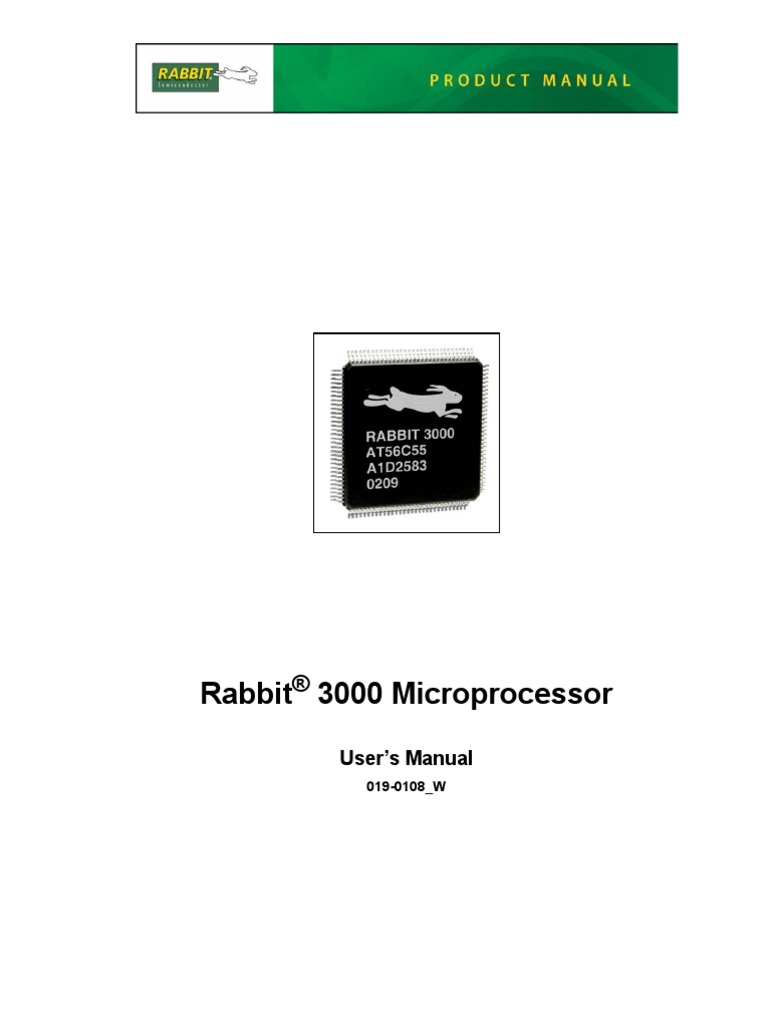 Rabbit 3000 Product Manual 019-0108 - W | PDF | Electronic Design ...