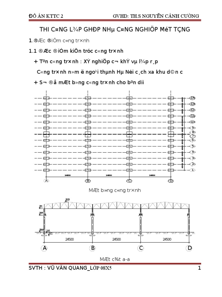 Do An Thi Cong 2dh Kien Truc | PDF