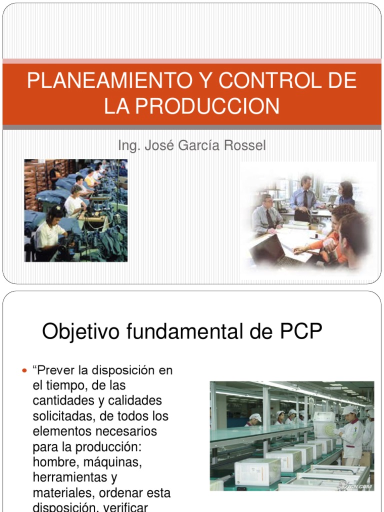 Presentacion Planeamiento y Control de La Produccion | PDF | Regresión ...