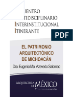 EL PATRIMONIO ARQUITECTÓNICO DE MICHOACÁN - Dra. Eugenia Ma. Azevedo Salomao