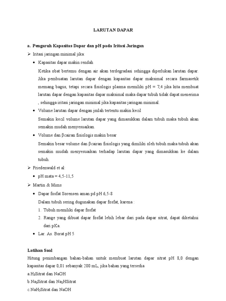 Optimasi Larutan Dapar dan pH | PDF | Sains & Matematika