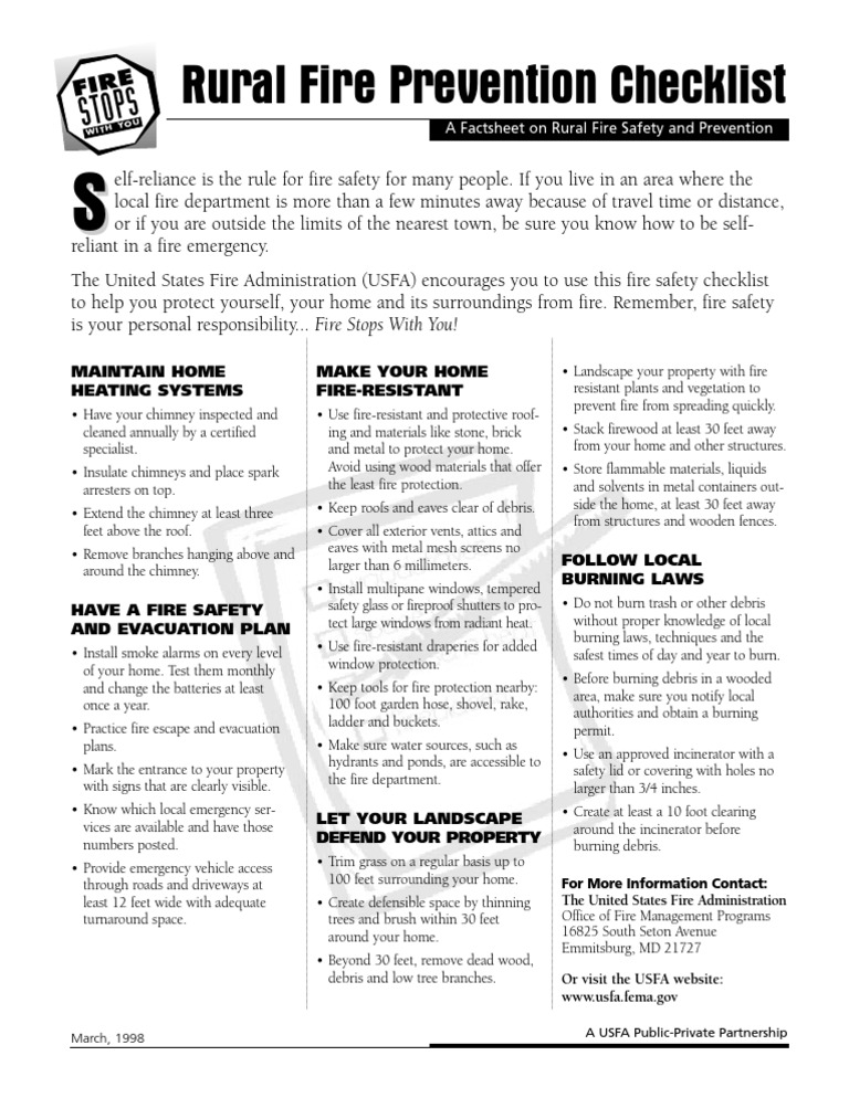 Rural Fire Safety and Prevention A Factsheet on Creating Defensible