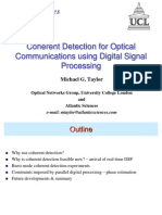 Coherent Detection For Optical Communications Using Digital Signal Processing