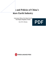 Situation and Policies of China's Rare Earth Industry