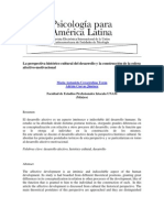 La Perspectiva Histórico Cultural Del Desarrollo y La Construcción de La Esfera Afectivo