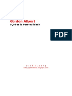 Allport, Gordon - Que Es La Personalidad PDF