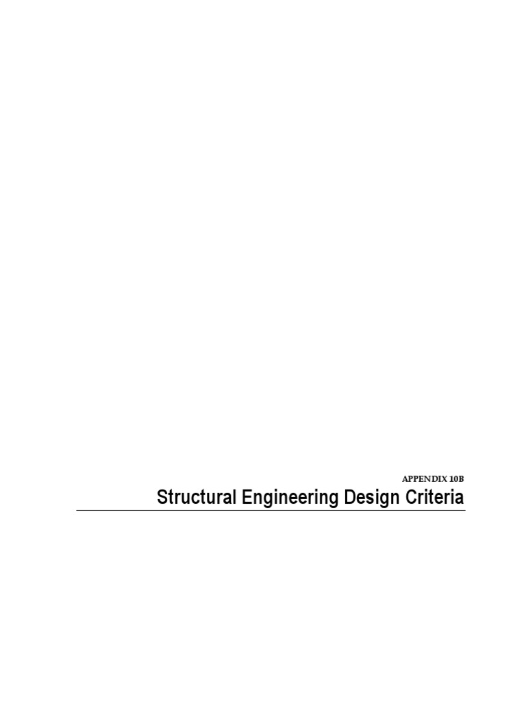 Structural Engineering Design Criteria | PDF | Structural Load ...