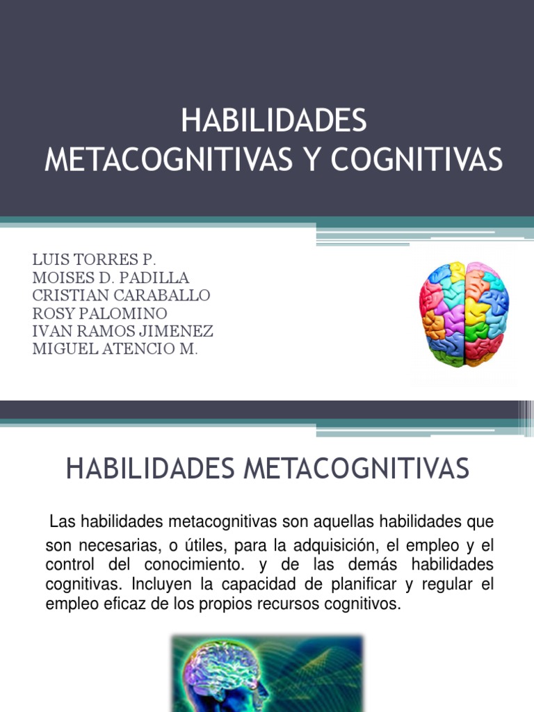 Habilidades Cognitivas y Metacognitivas | PDF | Memoria | Aprendizaje