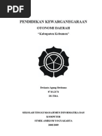 Download Tugas Kewarganegaraan - Otonomi Daerah Kabupaten Kebumen by dwianto agung siwitomo SN13564179 doc pdf