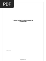 Processo de Elaboracao de Politicas Publicas Em Mocambique
