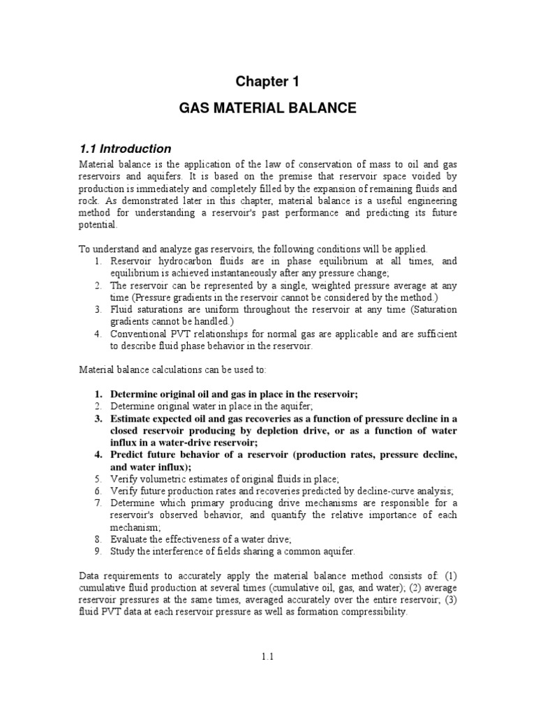 Gas Material Balance in Reservoirs | PDF | Petroleum Reservoir | Gases