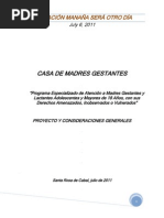 Proyecto Casa de Madres Gestantes y Lactantes Adolescentes
