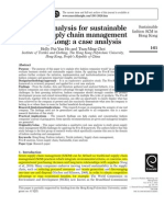 A Five r Analysis of Sustainable Supply Chain Management in Hongkong