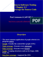 Introduction To Software Testing Graph Coverage For Source Code