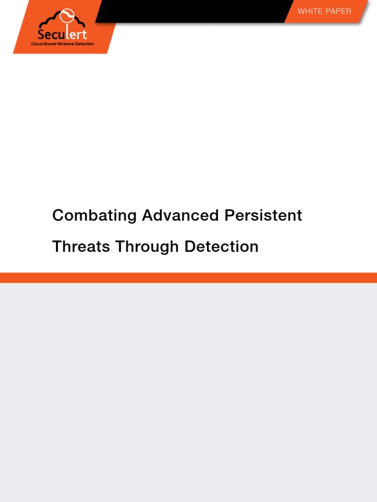 Detecting Advanced Persistent Threats | PDF | Computer Security | Security
