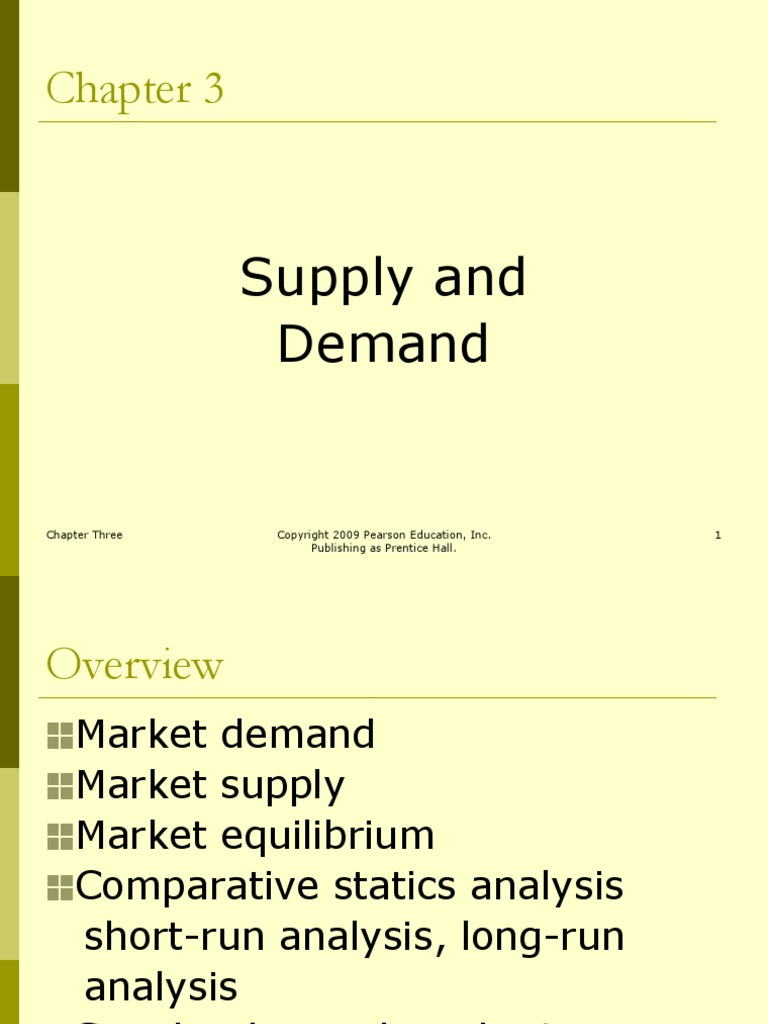 Supply and Demand Chapter Three Publishing As Prentice Hall. 1 PDF Supply (Economics