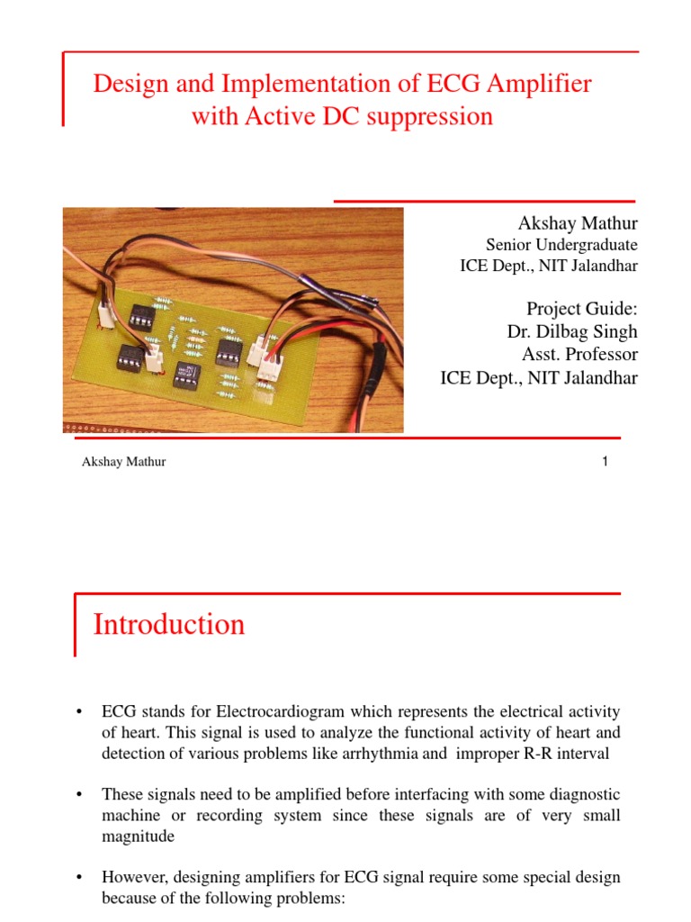 ECG AMPLIFIER Amplifier Electrocardiography