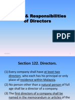 Duties & Responsibilities of Directors