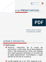Anemia de La Prematuridad PDF