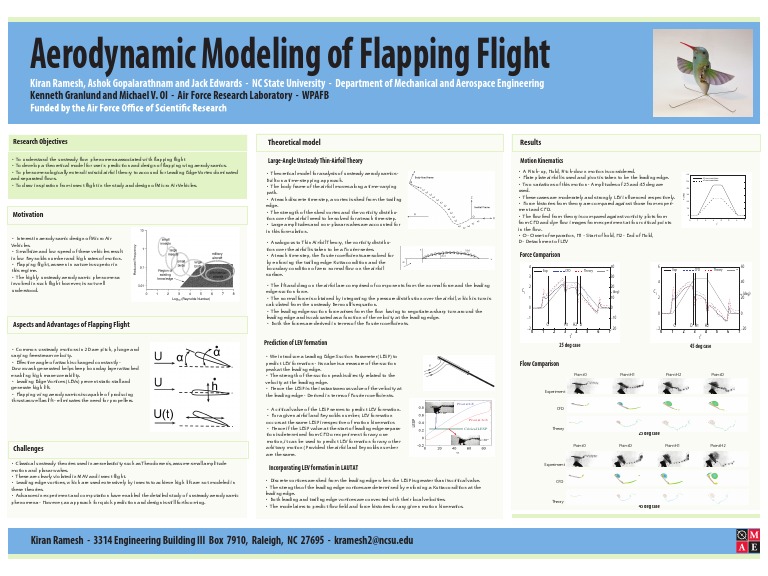 Flapping Flight Aerodynamics Model | PDF | Airfoil | Lift (Force)