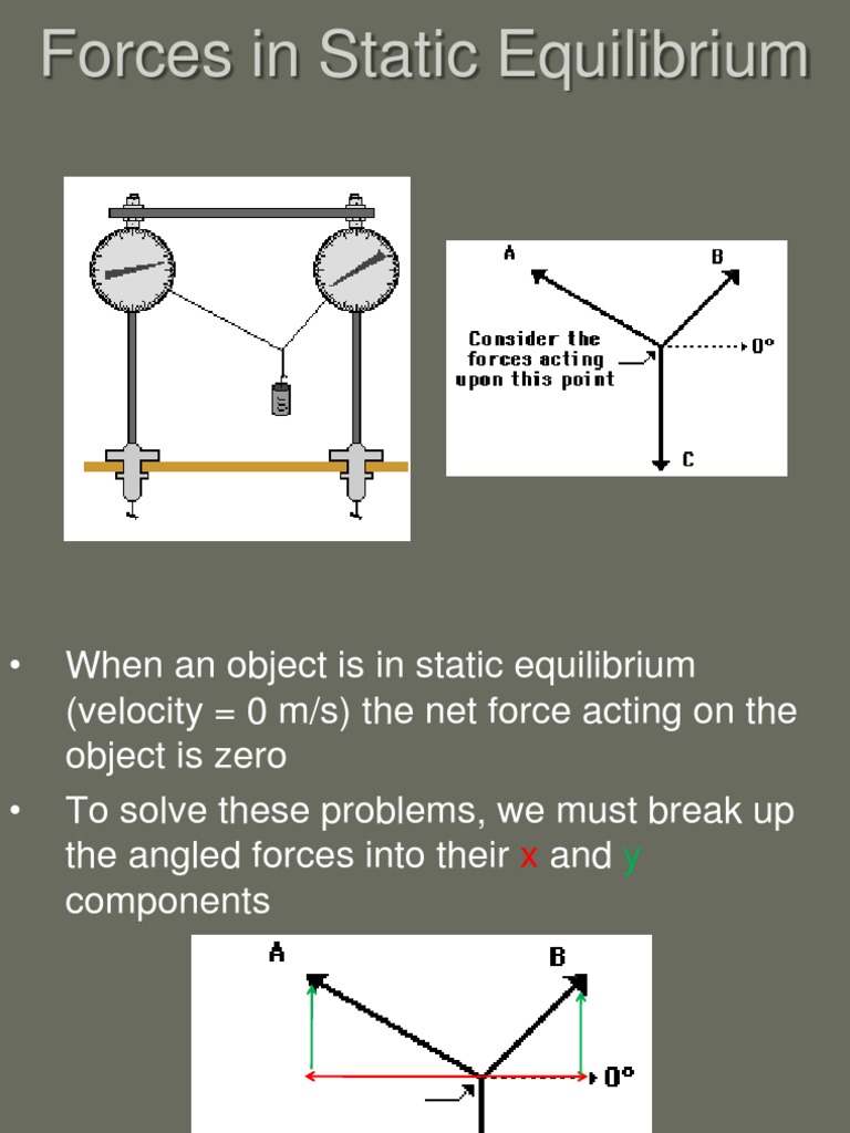 Static Equilibrium Tension Calculation | PDF