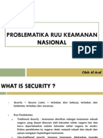 Materi TIF Seri 22 - Problematika RUU Keamanan Nasional Oleh Al Araf-Imparsial