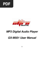 MP3 Digital Audio Player GX-M501 User Manual