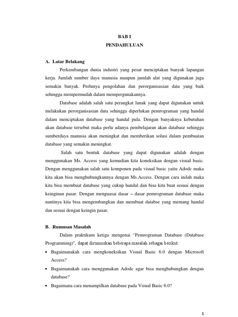Pemrograman Database dengan Visual Basic | PDF | Komputer