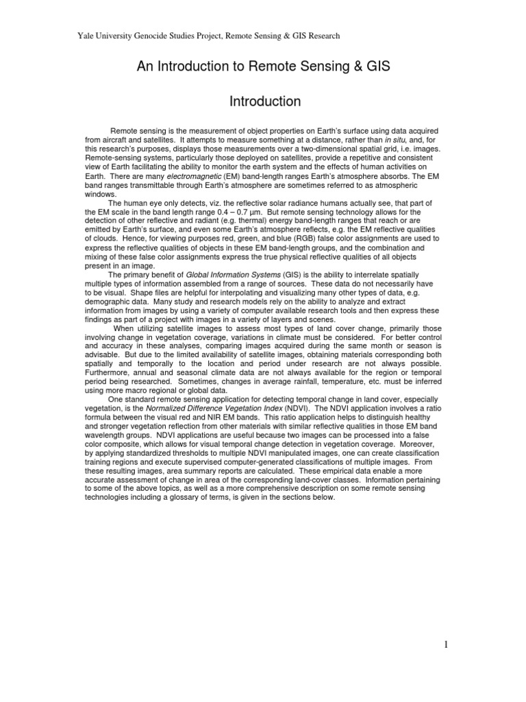 Ebook Rs Intro Remote Sensing 02 | PDF | Infrared | Electromagnetic ...