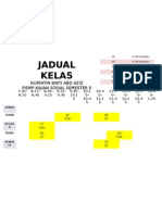 Jadual Kelas Nurfatim PISMP Semester 5