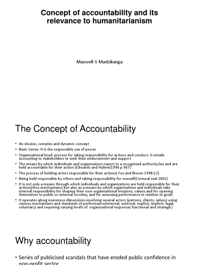 WHAT IS ACCOUNTABILITY 11 KEY POINTS intelligence overview