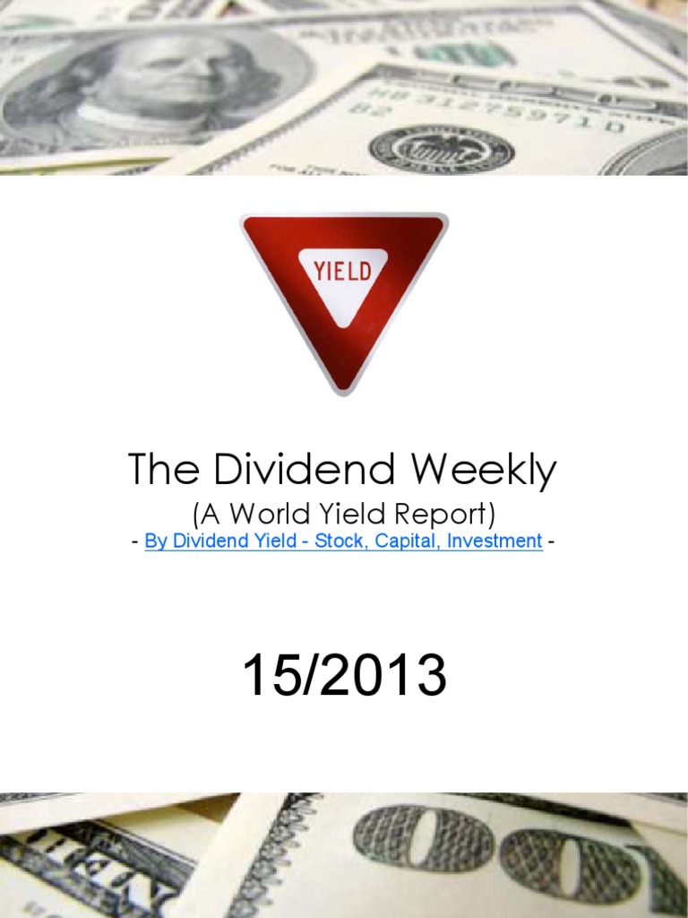 Dividend Weekly 15 2013 Pdf Companies Stock Market