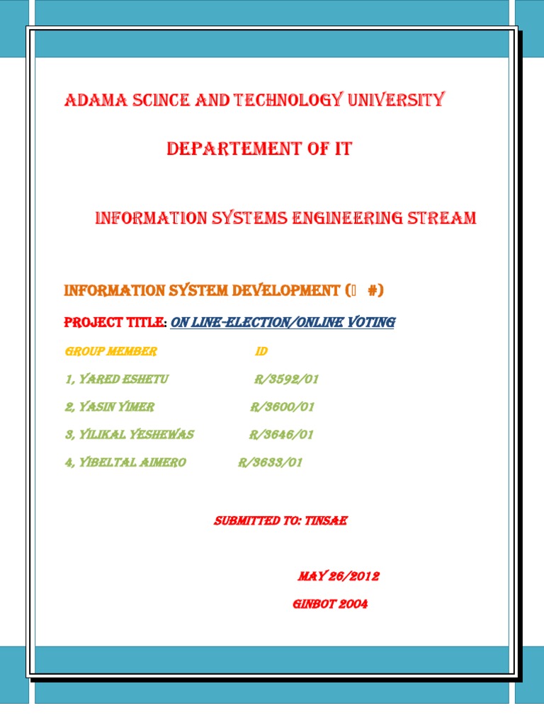 Full Docment E-Voting - PDF (ONline Voting System) | PDF | Electronic ...