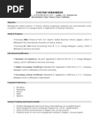 New Resume Format For MBA Student by Chetan Vibhandik