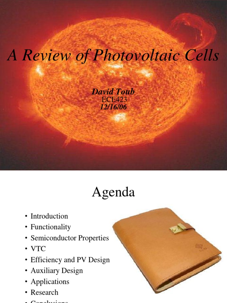 Overview of Photovoltaic Cell Technology | PDF | Thin Film Solar Cell ...