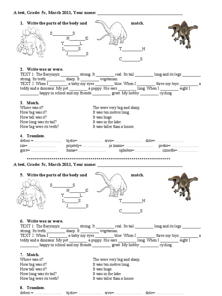 A Test, Grade 5 | PDF