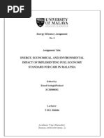 Download ENERGY ECONOMICAL AND ENVIRONMENTAL IMPACT OF IMPLEMENTING FUEL ECONOMY STANDARD FOR CARS IN MALAYSIA by Emad SadeghiNezhad SN13571398 doc pdf