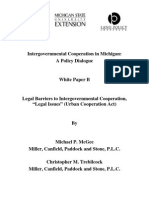 Intergovernmental Cooperation in Michigan- Policy Dialog