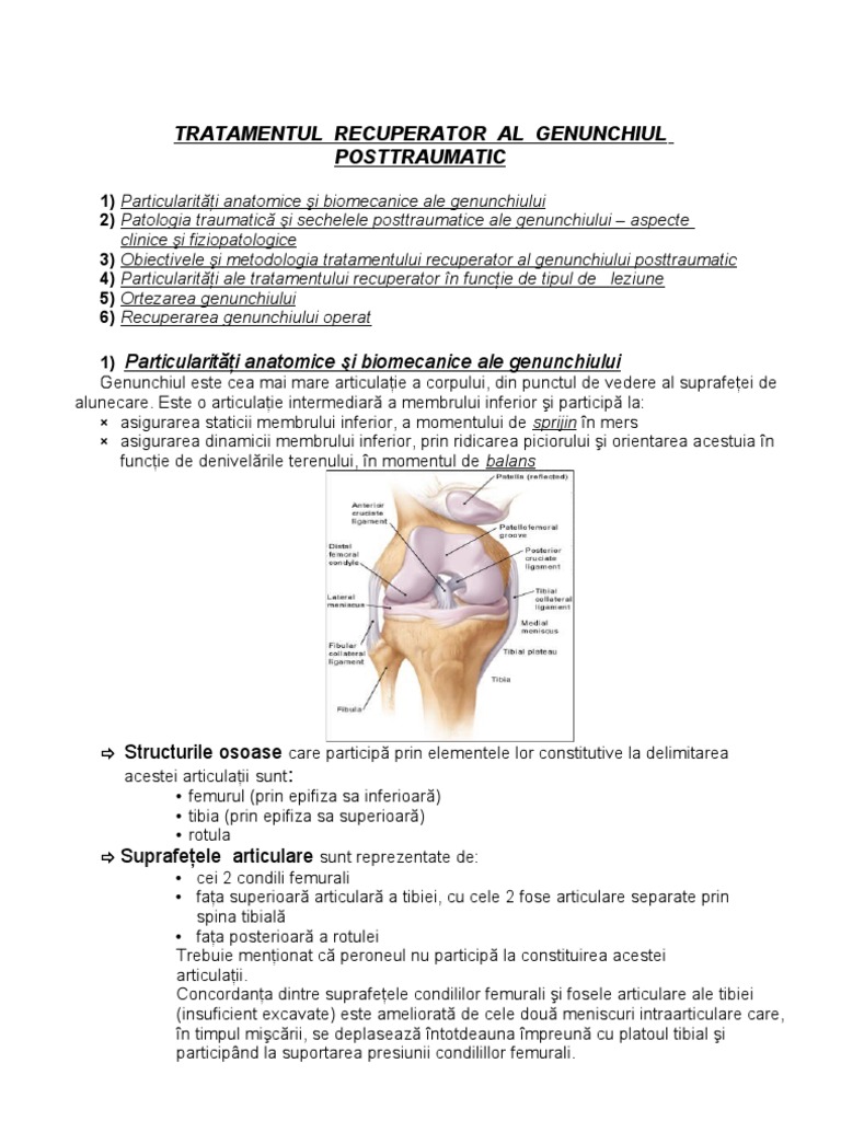 leziuni traumatice ale genunchiului