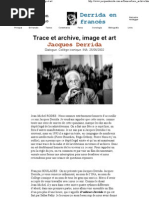 Trace Et Archive, Image Et Art