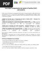 Informacao CAF 2013 2014