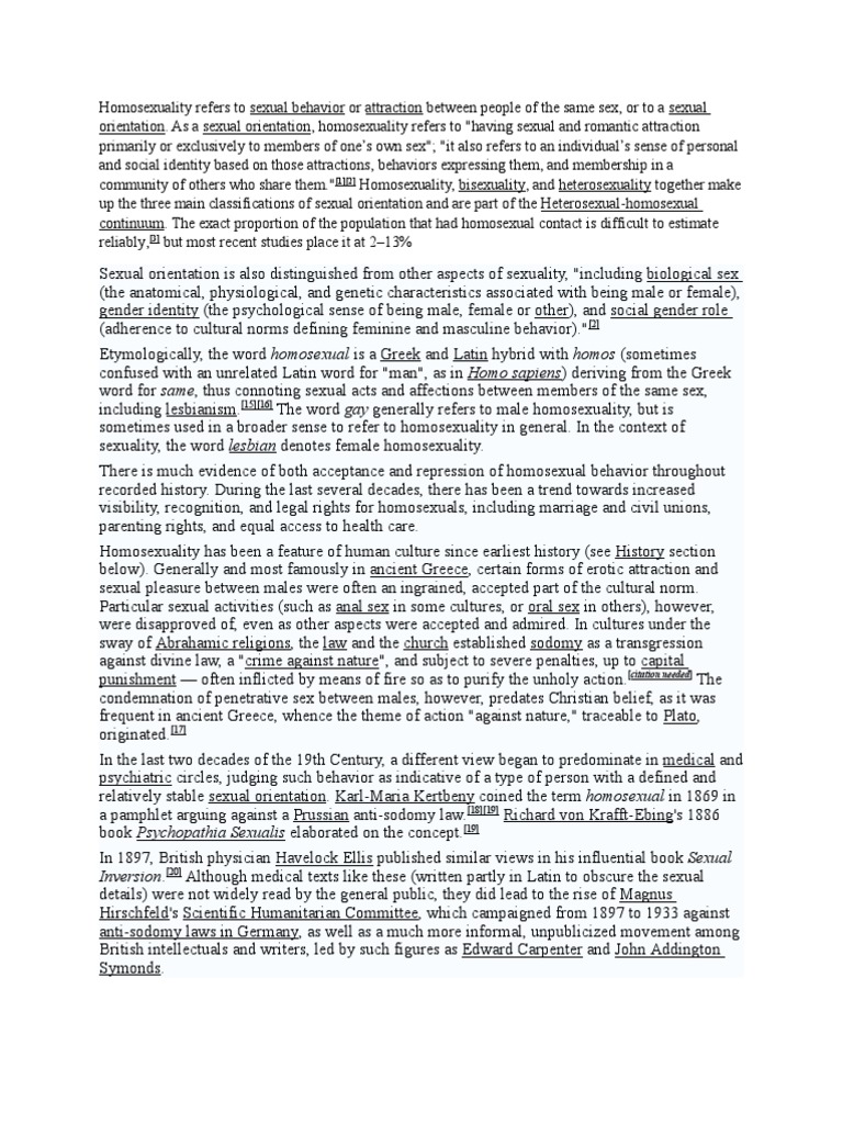 Homosexuality | PDF | Same Sex Relationship | Homosexuality