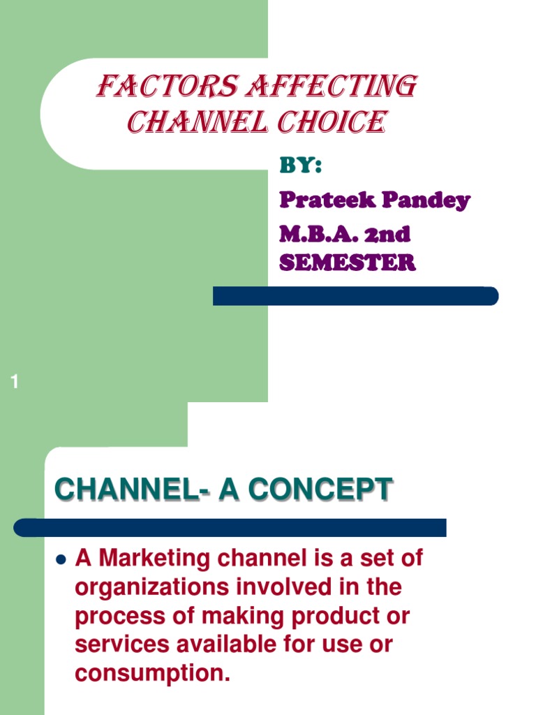 Factors Influencing Channel Selection | PDF | Dell | Supply Chain