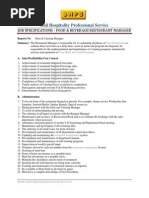 Download FB Restaurant Manager Job Specification Template by Agustinus Agus Purwanto SN13573332 doc pdf