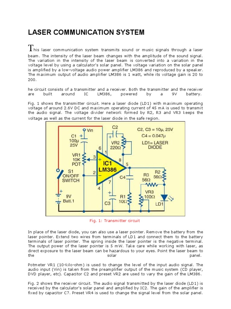 Laser Communication System Overview | PDF