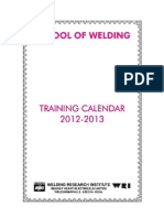 WRI Training Calendar 2012-13