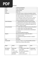 Download Lesson Plan Listening Speaking by Claire BL SN135747979 doc pdf