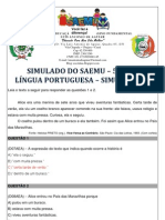 Simulado - 5º Ano - Língua Portuguesa - Simulação 6 - Gabaritado