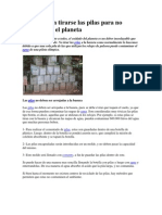 Cómo Deben Tirarse Las Pilas para No Contaminar El Planeta PDF