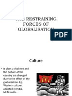 The Restraining Forces of Globalisation